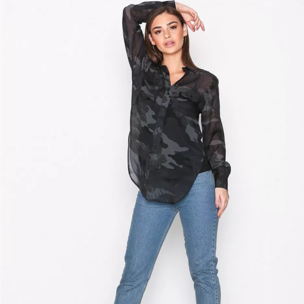 Polo Ralph Lauren Jonna Silk Tropical Camo Top